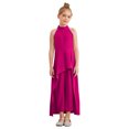 thumbnail image 2 of Venjoe Girls Summer Birthday Jumpsuit for Wedding Pageant Party Ruffle Rompers Flare Bell Bottom Hot Pink 8, 2 of 4