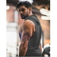 thumbnail image 5 of COOFANDY Men's Workout Hooded Tank Tops Bodybuilding Muscle Cut Off T Shirt Sleeveless Gym Hoodies, 5 of 6