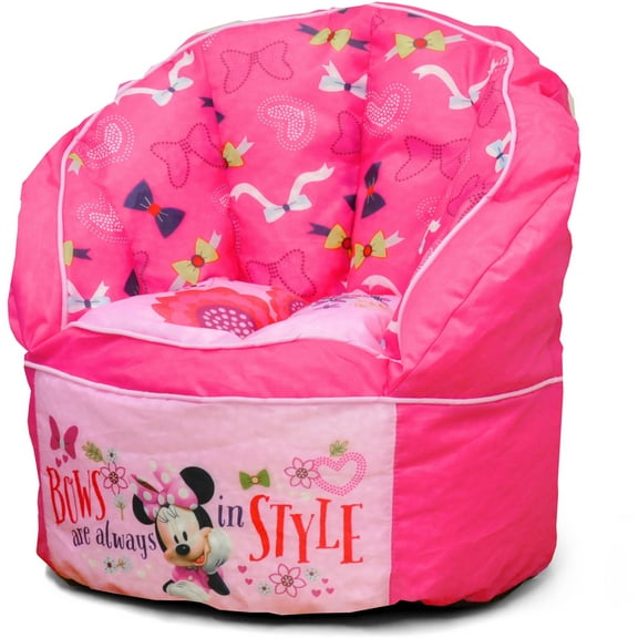 Disney Minnie Mouse Sofa Bean Chair with Piping