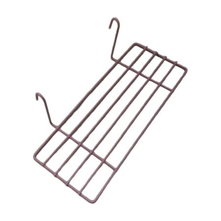 

NUOLUX Hanging Wire Storage Basket Rack Straight Shelf Wall Organizer for Grid Panel Display (Pink)