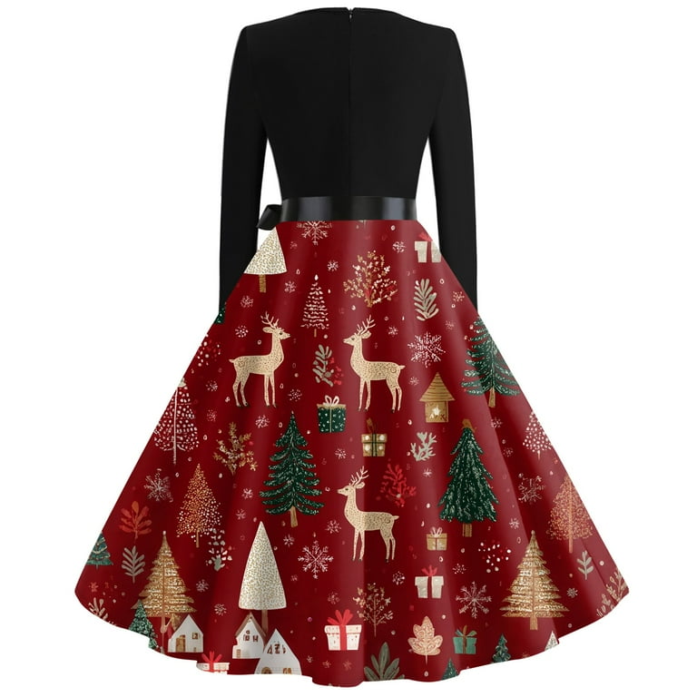 slim fit dress slacks Satin Scoop Neck Dress With Strappy Open Back Detailing And Fit And Flare  Skirt main image 0