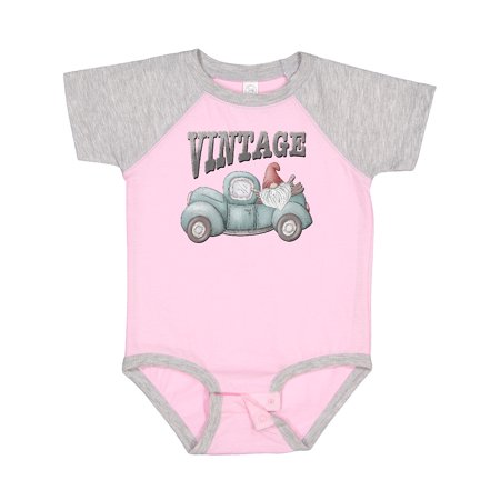 

Inktastic Vintage Pickup Truck with Gnome Gift Baby Boy or Baby Girl Bodysuit