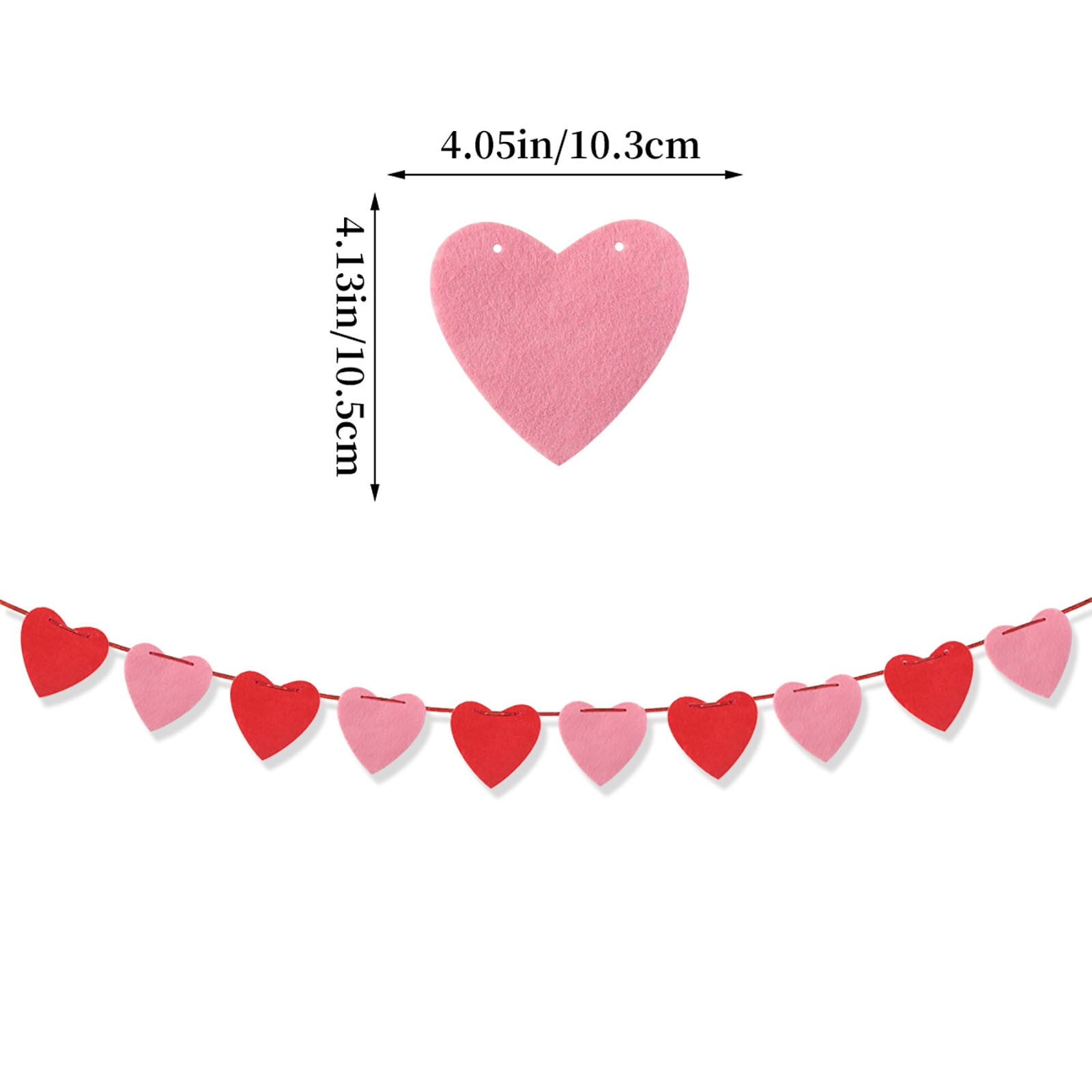 Heart Valentine's Day Garland Banner 12 Pack Valentines Day Decorations Party Favors for Door Wall Classroom School Home Anniversary Wedding Engagement Party Office Wall Decorations Supplies