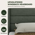 thumbnail image 6 of Einfach Queen Size Lift up Platform Storage Bed Frame with Fabric Upholstered Wingback Panel Headboard, Dark Gray, 6 of 12