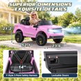 thumbnail image 6 of Funcid 24V Ride on Toys, Licensed Ford Maverick Lariat 4WD Ride on Cars with Remote Control for Kids 3-5 Aged, Single Seater Electric Car Pickup Truck with Bluetooth, Music & Large Trunk, Pink, 6 of 8