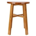 thumbnail image 3 of Compact Low Bench for Home & Living Room Use, Round Design Versatile Bamboo Kids' Stool, 3 of 8