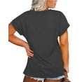 thumbnail image 3 of Anbech Cute Heart T-Shirts for Women Plus Size Graphic LOVE Short Sleeves Tees, 3 of 8