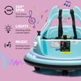 thumbnail image 3 of Track Seven 12V Bumper Car for Toddlers, Kids Electric Bumper Car with Remote Control, LED Lights, Bluetooth, 360°Spin, Ride on Toy Car for Boys Girls Aged 2+, Blue, 3 of 6
