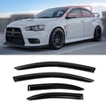 thumbnail image 5 of For 2008-2017 Mitsubishi Lancer EVO X JDM Mugen Style Window Visors Rain Guards, 5 of 15