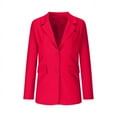 thumbnail image 4 of SDNall Light Weight Blazer for Women Fall Bussiness Casual Blazers Open Front Long Sleeve Work Office Blazer Jacket with Shoulder Pads Fall Fall Clothing Sizes:S-3XL, 4 of 9