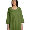 thumbnail image 3 of Moomaya Button Placket Nightdress For Women Solid Long Sleeve Nightwear Gown, 3 of 6