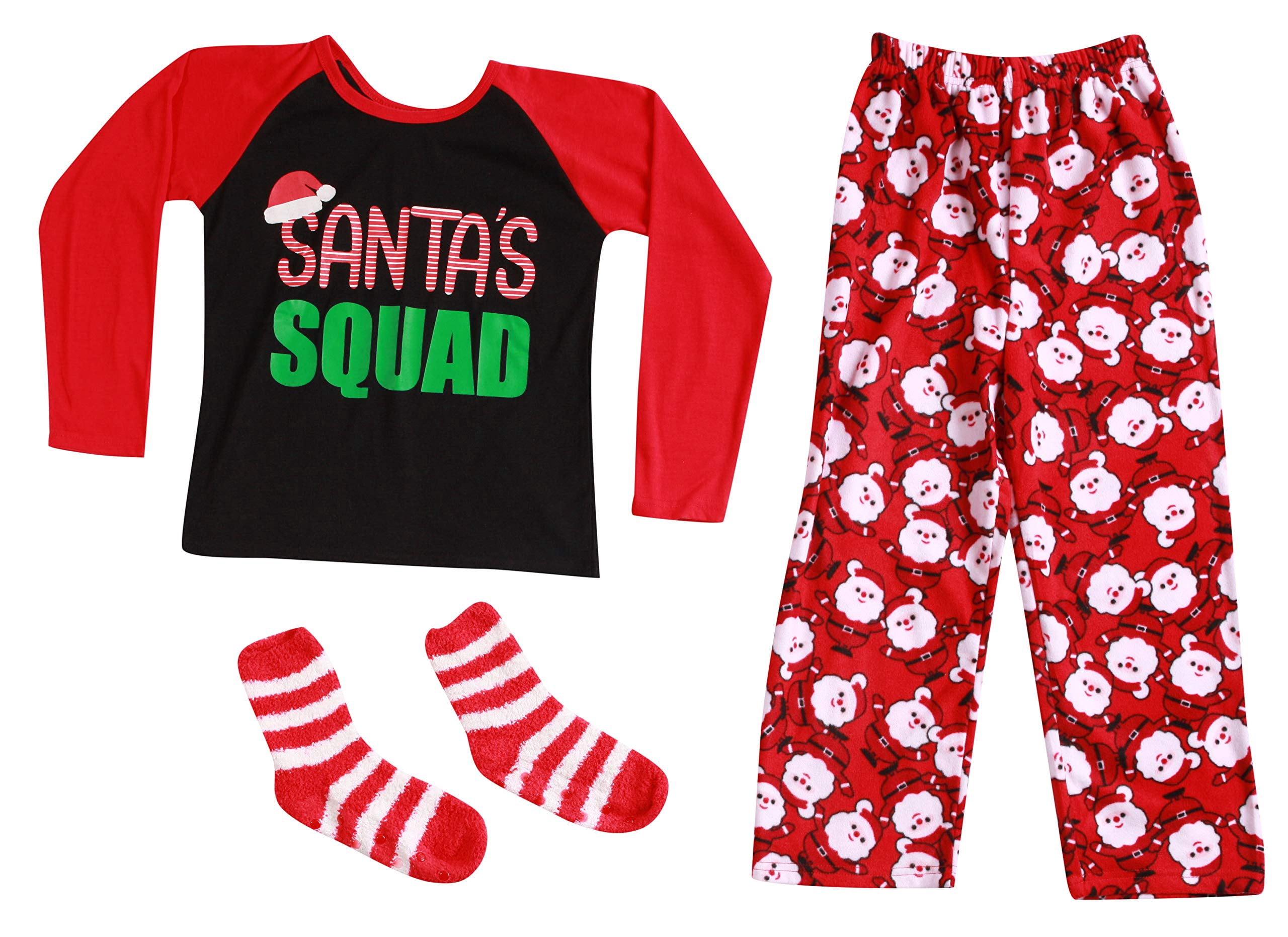 #followme Family Pajamas Microfleece (5-6, Santa Squad)
