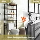 thumbnail image 5 of VERDALAY Estante de baño de 4 niveles con ganchos y portarrollos Estante metálico y de madera Estante abierto que ahorra espacio Organizador para artículos de tocador Estante para el baño, 5 of 9