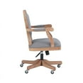 thumbnail image 4 of Linon Maybell Wood Upholstered Office Chair Light Gray, 4 of 14