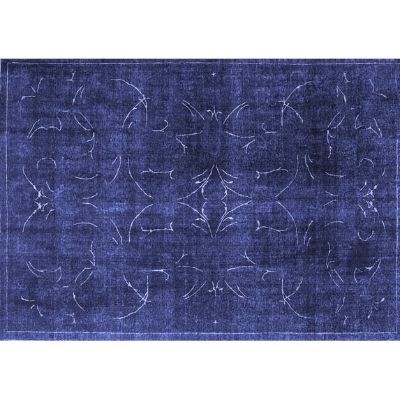 Ahgly Company Indoor Rectangle Persian Blue Traditional Area Rugs, 6' x 9'