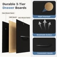 thumbnail image 5 of CONCETTA 5 Drawer Fabric Dresser, 2-Tier Shelf Storage Chest, Storage Cabinet for Bedroom, Hallway, Entryway, Black, 5 of 9