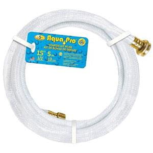 Aqua Pro 20869 Tuyau d'Eau Douce Suprême Non Chauffé; Diamètre 1/2 Pouce; Longueur 15 Pieds; Matériau Approuvé par la FDA; Sans Plomb; avec Poignée de Tuyau Twist-Tite