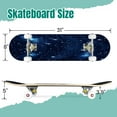 thumbnail image 2 of 31'' Complete Skateboard 7 Layer Canadian Maple Double Kick Deck Skateboards star dark sky Skate Board for Beginner Adult Gifts, 2 of 5