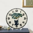 thumbnail image 4 of Yayeee Wall Clock for Living Room 11.9 inch Battery Operated Round with Holder, Black Cat Plants, 4 of 7