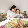 thumbnail image 4 of Erosebridal Easter Rabbit Egg Kid Full Size Comforter Sets, Groovy Flower Bedding Sets, 3-Piece, 4 of 6