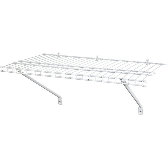 Prepack Wire Shelf Kit, 4-Feet , White