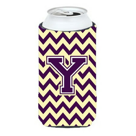 

Carolines Treasures CJ1058-YTBC Letter Y Chevron Purple and Gold Tall Boy Beverage Insulator Hugger Tall Boy
