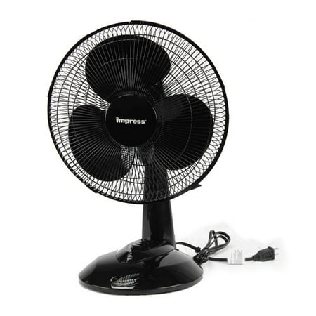 

Impress 12 inch 3 Speed Oscillating Table Fan in Black