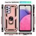 thumbnail image 2 of NIFFPD Galaxy A33 Case, Samsung A33 Case Ring Kickstand Hard PC Soft TPU Phone Cover for Samsung Galaxy A33 5G Rose Gold, 2 of 7