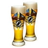 Pilsner Veterans Gifts for Men or Women â€“ American Soldier Beer Glassware â€“ Double Flag Eagle POW Barware Glass - Set of 6 (23 Oz)