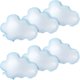 thumbnail image 1 of Globos de aluminio Sumind White Cloud de 30 cm x 53 cm para fiestas, 6 unidades, 1 of 6