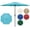 Blue, variant on Simple Deluxe 9" Patio Umbrella Outdoor Table Market Yard Umbrella with Push Button