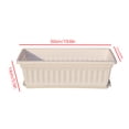 thumbnail image 2 of 3pcs Resin Rectangular Planting Pot Drainage Hole Vegetable Flower Planter Home Garden Plant Tray, 2 of 10