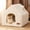 Cream-17"L x 17"W x 17"Th, variant on Cat House Pet Bed Pink Grey 17"L x 17"W x 17"Th Indoor Use