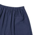thumbnail image 3 of Sngxgn Women's High Waisted Shorts with Pockets Workout Long Shorts for Women(Navy,S), 3 of 4