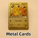thumbnail image 1 of Tarjeta de Metal para P okemon, juego de cartas brillantes, Charizard, Mewtwo, Vmax, regalo de juguete para niños, inglés y francés, nuevo, 1 of 1