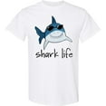thumbnail image 3 of Inktastic Shark Life Fun Shark with Sunglasses T-Shirt, 3 of 5