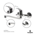 thumbnail image 3 of Llave Mezcladora Hausklein para Tarja de Cocina de Metal Cromado Monomando con Montaje para pared, 3 of 5