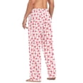 thumbnail image 3 of FORMRS Mens Pajama Pants with Pockets Cotton Sleepwear Lounge Bottoms Sizes S-2XL, Strawberry Plaid Pattern, 3 of 7