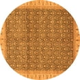 thumbnail image 1 of Ahgly Company Indoor Round Abstract Orange Modern Area Rugs, 7' Round, 1 of 4