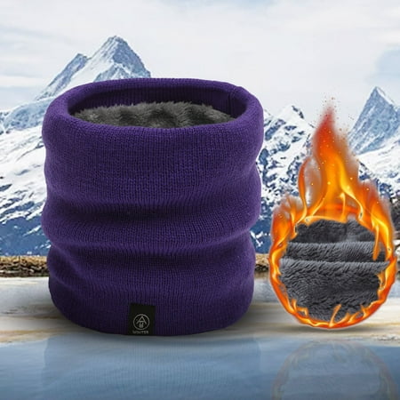 

fzm winter woolen collar warm women ski scarf cold weather men knit bib double bib