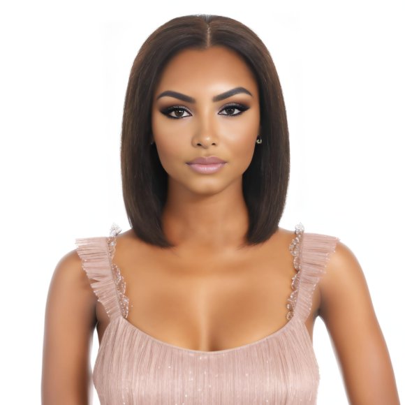 LOHXINHAIR Bob Pelucas 10 pulgadas Cabello humano real HD Frente 13?4 Peluca de encaje para mujeres profesionales diversos estilos