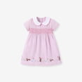 thumbnail image 3 of FYDUU Robe d'Été pour Filles Tout-Petits Manches Courtes Imprimé Dessin Animé Robe de Fête Mignonne avec Col Rayé Robe Décontractée pour Enfants 4-5 Ans, 3 of 6
