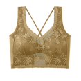 thumbnail image 2 of REORIAFEE Push up Bras for Women Plus Size Wide Back Wide Strap Lace Trim Lingerie Bras Wirefree Bras V Neck Comfy Corset Bra Wide Strap Bra Stretchy Seamless Smoothing Brassiere Anti-Sagging Bra, 2 of 3