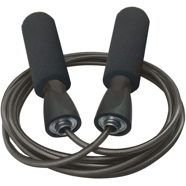 Cuerda de saltar de acero ajustable profesional, antienredos, duradera, fácil de ajustar, de primera calidad, para hombres y mujeres, ideal para boxeo, cardio, entrenamiento de resistencia y todas