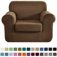 thumbnail image 1 of CHUN YI Housse de Canapé Extensible 2 Pcs à Carreaux avec Coussin, 1 of 6