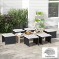 thumbnail image 2 of Outsunny Coussin de Chaise de Patio Extérieur avec Attaches, Touffe à Boutons, Gris Pâle, 2 of 10