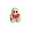White-watermelon, variant on 1pc Mini 5cm Cute Ghost Halloween Figurine Plastic Ghost Statue with Snack Accessories Tabletop Ornament for Shelf Mantel Halloween Party Decor Gift