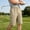 Khaki, variant on Men's Elastic Waist Long Cargo Shorts for Men, Below Knee Length Mens Hiking Shorts, 3/4 Capris Pants (Big and Tall Shorts for Men) Big and Tall Size L-5XL Khaki