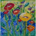 thumbnail image 2 of St Hilaire, Elizabeth 12x12 White Modern Wood Framed Museum Art Print Titled - Field of Poppies, 2 of 4