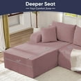 thumbnail image 5 of ZAFLY 107" Cloud Sectional Couch with Chaise, Oversized L Shaped Deep Seat Couches and Sofas for Living Room - Pink, 5 of 8